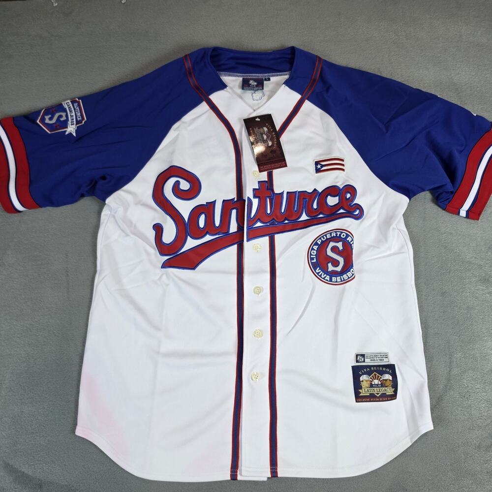 Santurce Cangrejeros Baseball Jersey L Puerto Rico NLB Latin Legacy BigBoy NWT